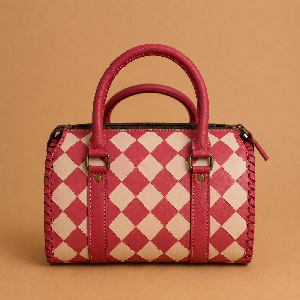 Mini Rosabelle Checkered Concho Barrel Bag