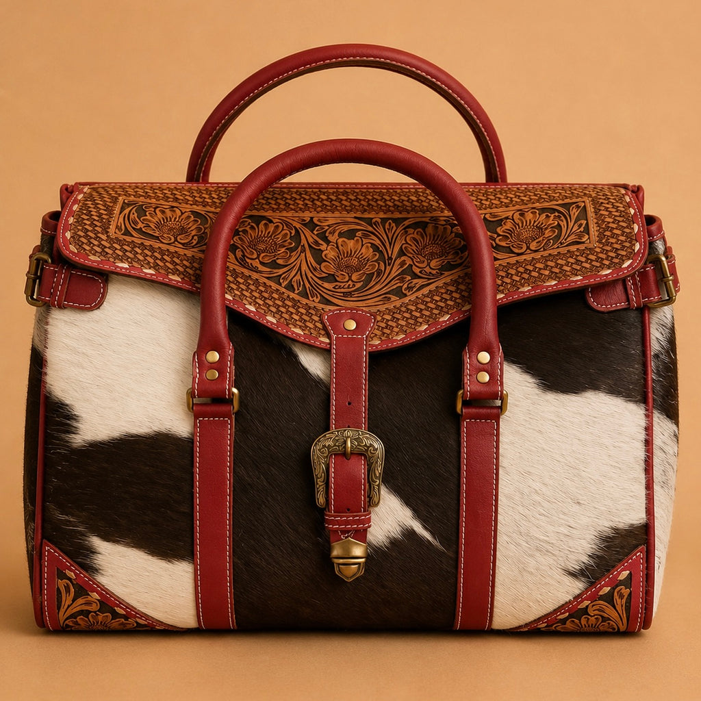 The Crimson Range Cowhide Weekender