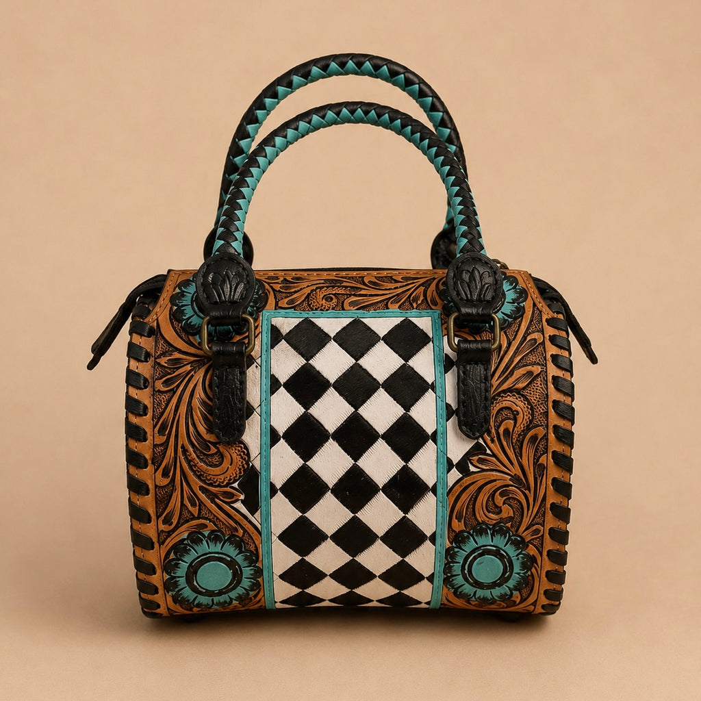 Mini Turquoise Rodeo Satchel