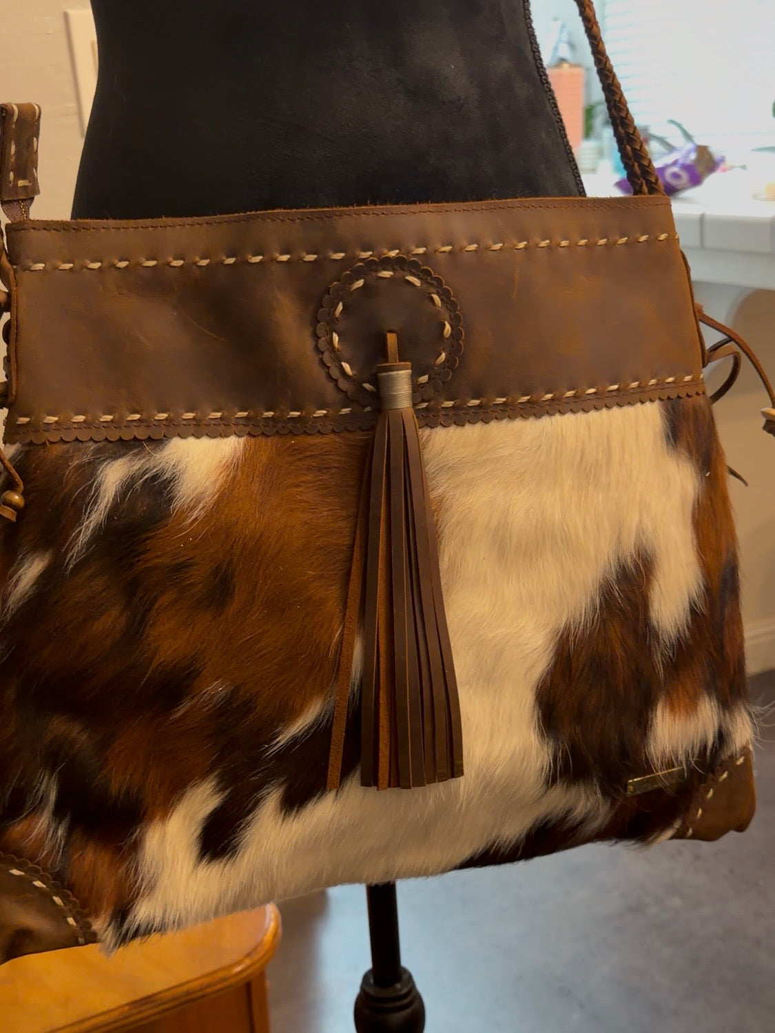 The Ranch Luxe Italian Leather & Cowhide Handbag