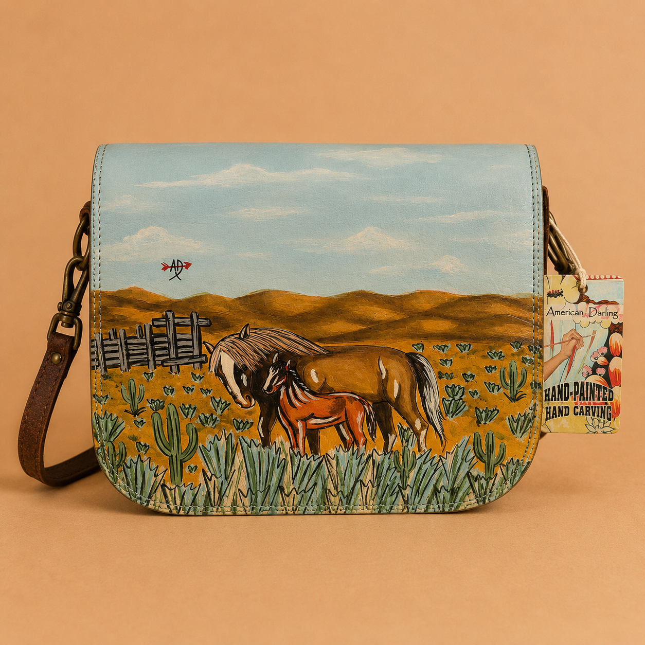 American Darling Hand-Painted Desert Horizon Crossbody