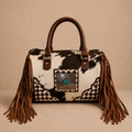 Turquoise Trail Cowhide Fringe Satchel