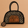 Midnight Pearl Suede Satchel