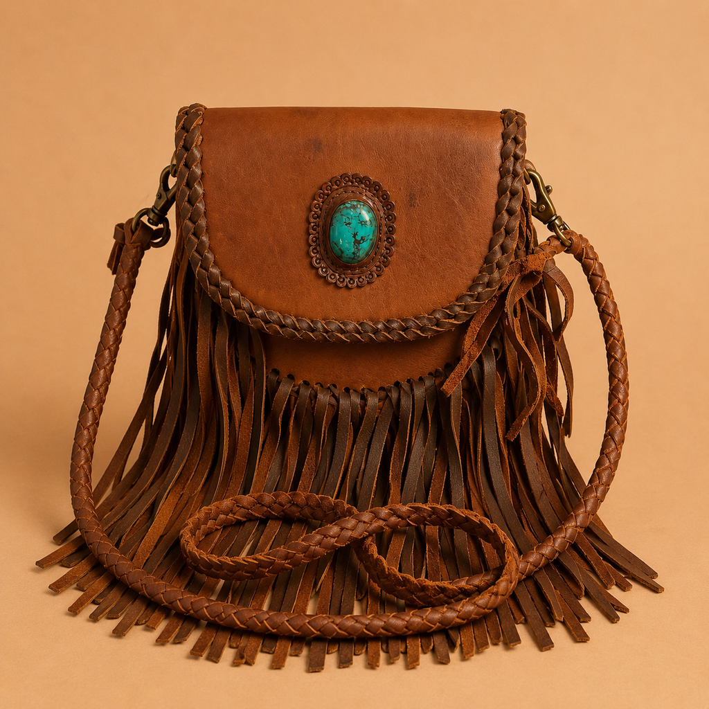 Desert Turquoise Fringe Crossbody