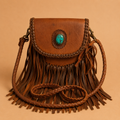 Desert Turquoise Fringe Crossbody