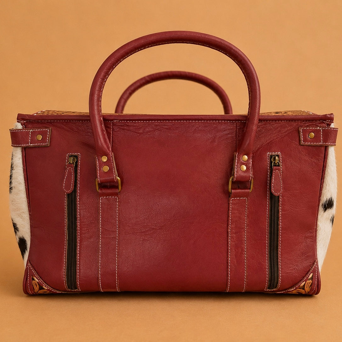 The Crimson Range Cowhide Weekender
