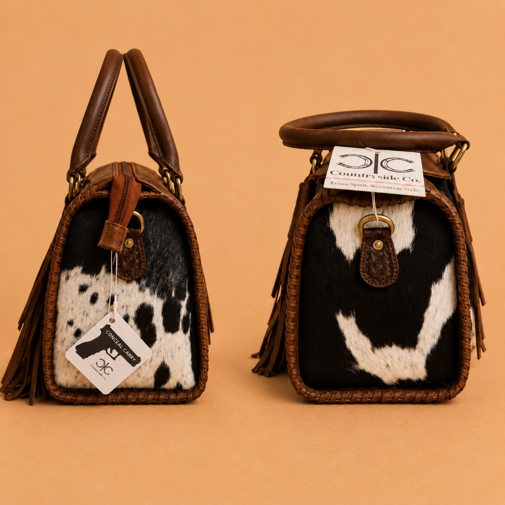 Prairie Noir Cowhide Carryall