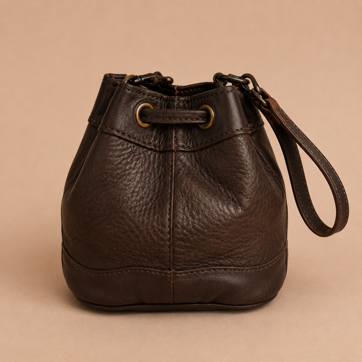 Mini Prairie Drift Cowhide Bucket Wristlet
