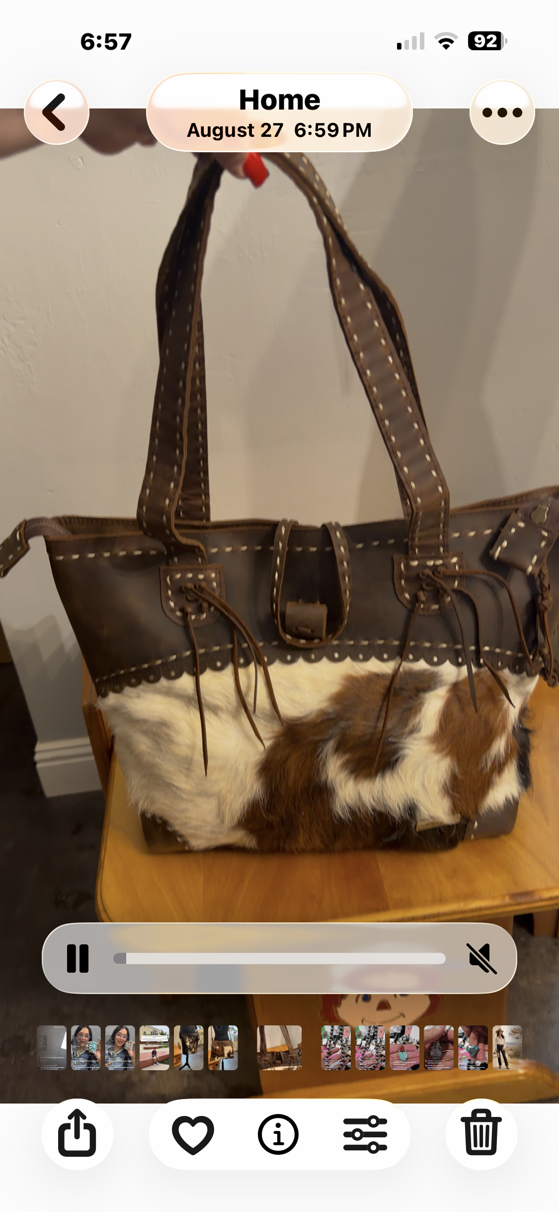 The Estate Cowgirl Italian Leather & Cowhide Tote