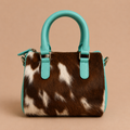 Mini Turquoise Trails Cowhide Satchel