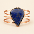 Midnight Stardust Lapis Lazuli Copper Cuff Bracelet