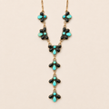 Midnight Mesa Kingman Turquoise & Black Onyx Copper Lariat Necklace