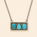 Desert Horizon Kingman Turquoise Sterling Silver Bar Necklace
