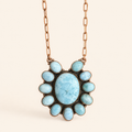 Caribbean Sky Larimar Copper Statement Necklace
