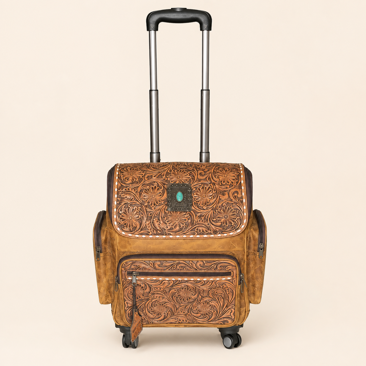 “Turquoise Trailblazer” Western Rolling Carry-On Bag