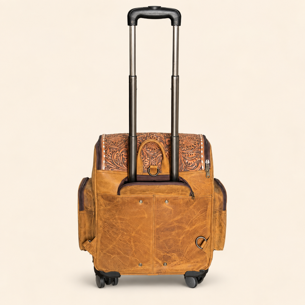“Turquoise Trailblazer” Western Rolling Carry-On Bag