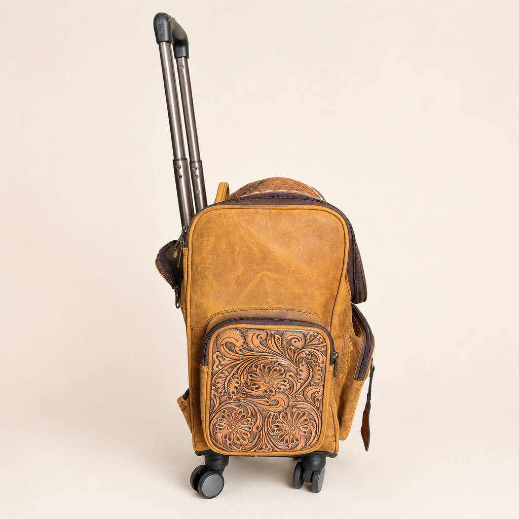 “Turquoise Trailblazer” Western Rolling Carry-On Bag