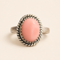 Prairie Blush Pink Conch Sterling Silver Ring