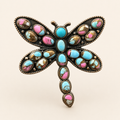 Cotton Candy Skies Dragonfly Copper Statement Ring