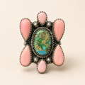 Desert Rose Sonoran Gold & Pink Conch Sterling Silver Ring