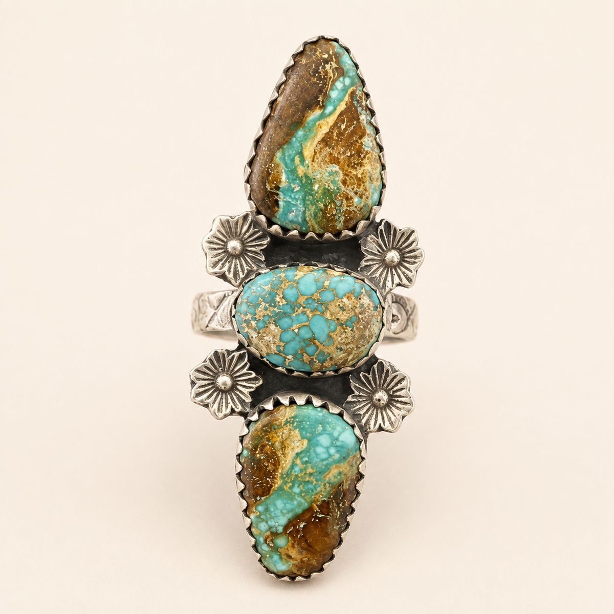 Catalina Desert Bloom Adjustable Sterling Silver Ring