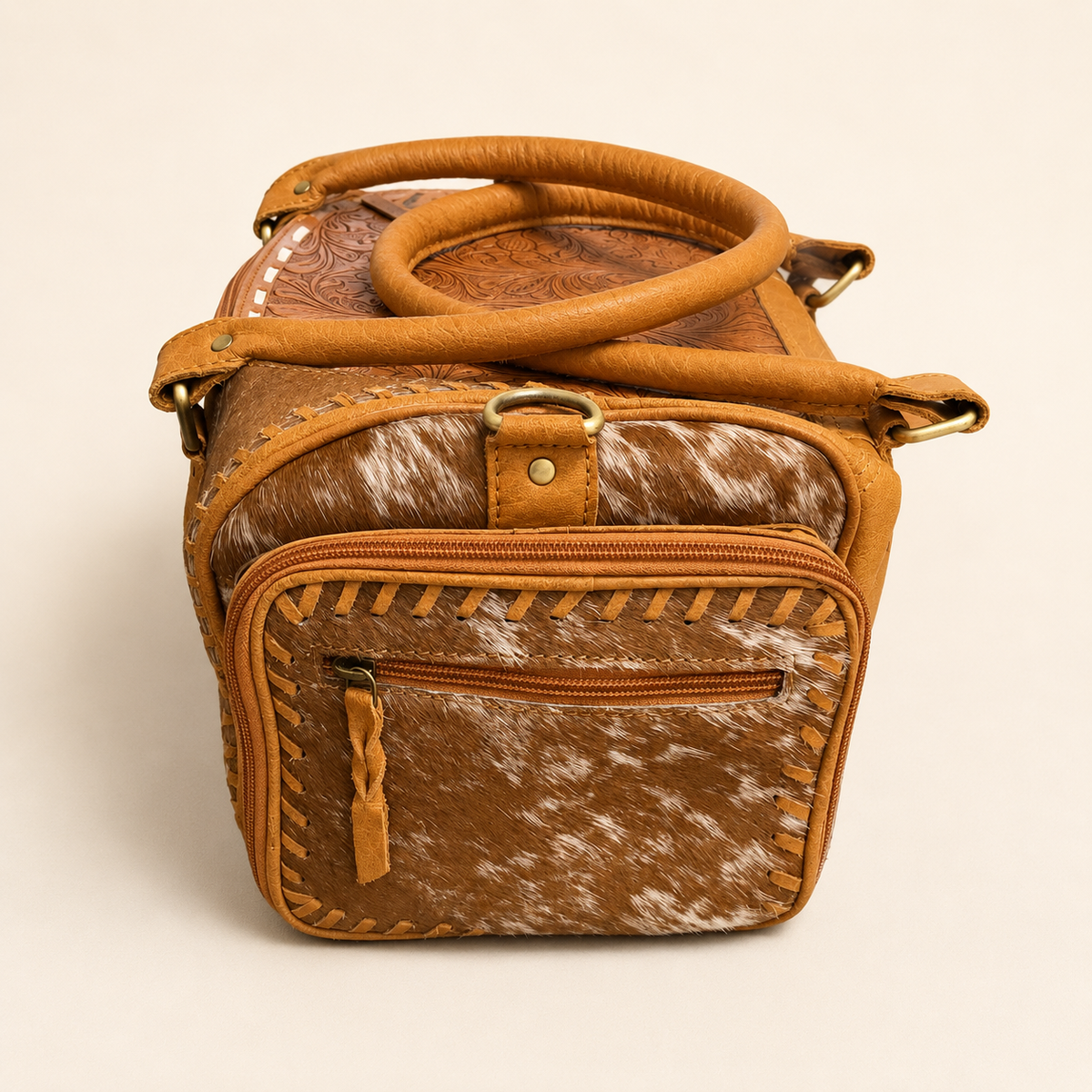 The Prince & Prairie Saddle Trail Cowhide Weekender