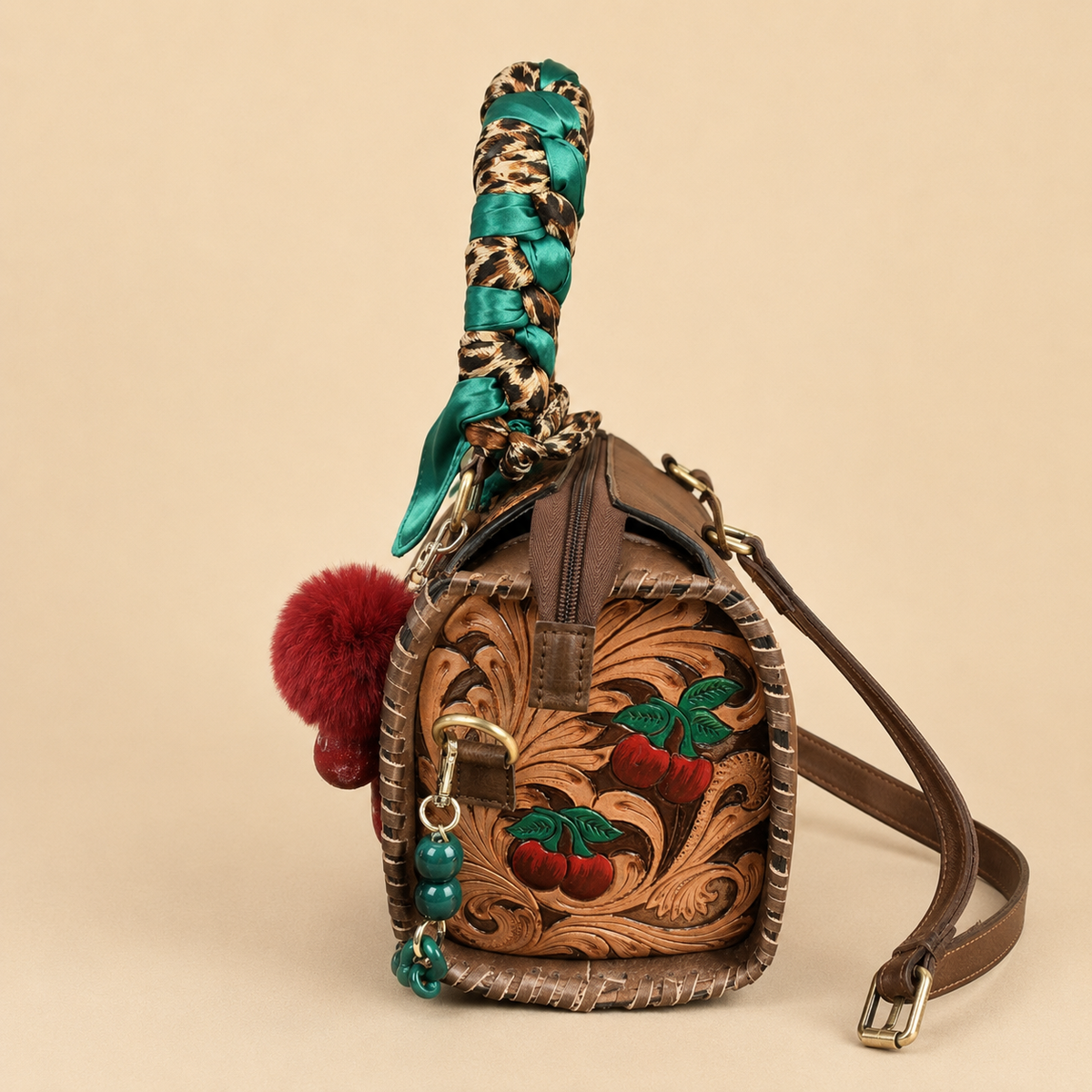 Lucky in Vegas Hand-Painted Leather Mini Speedy