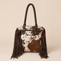 Freckled Prairie Cowhide Fringe Hobo