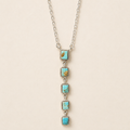 Prairie Sky Five-Stone Turquoise Drop Necklace