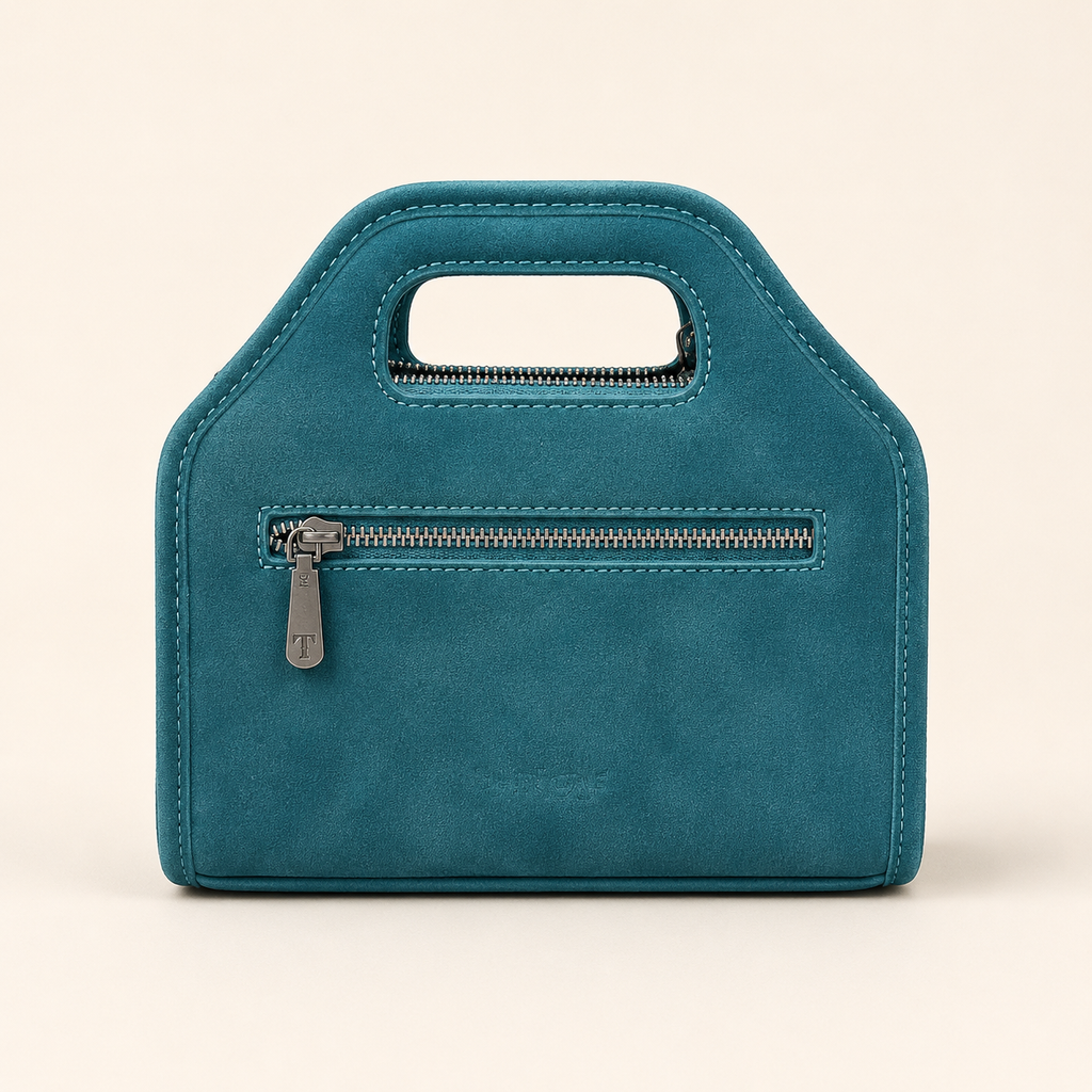Turquoise Trail Trinity Ranch Cowhide Crossbody Clutch