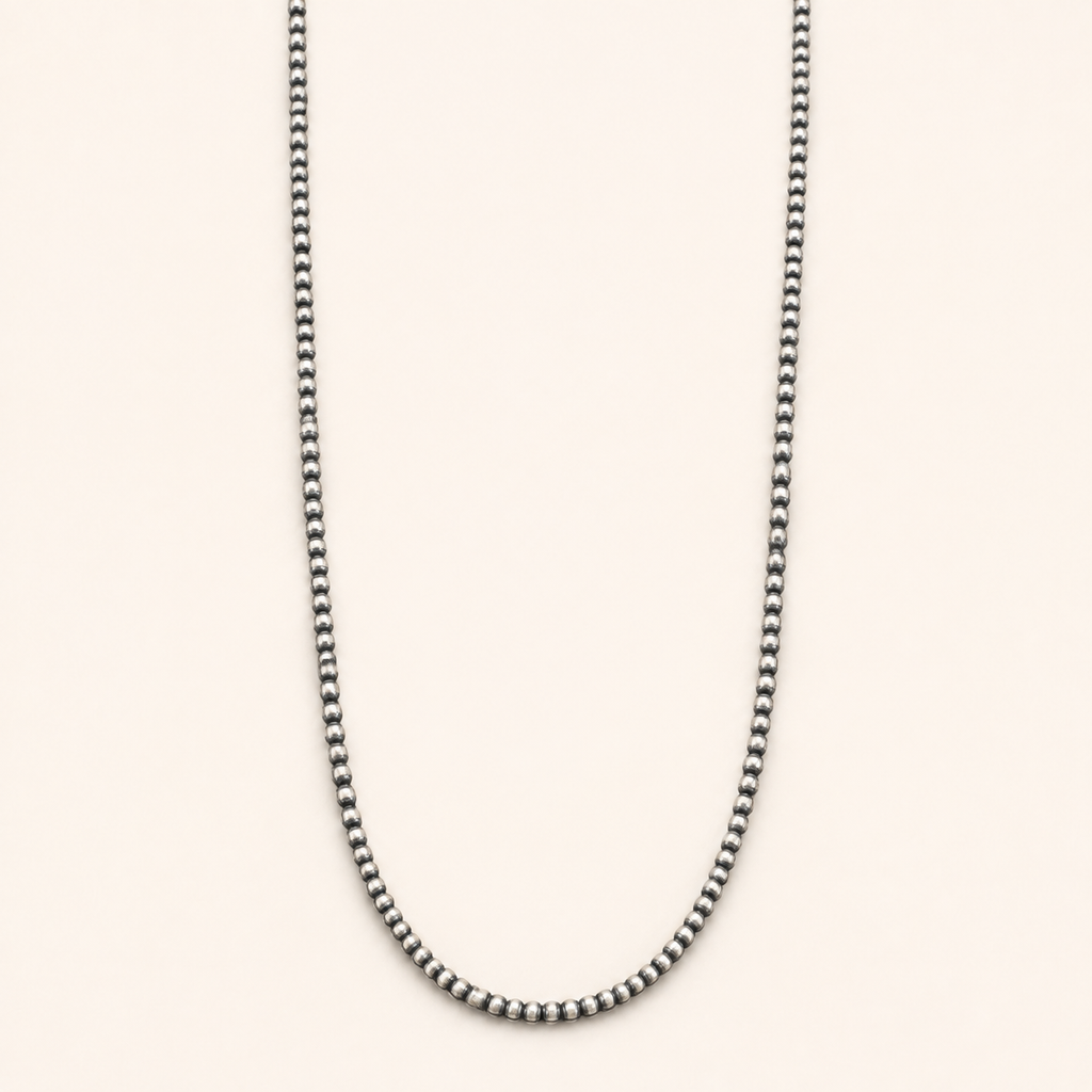 Prairie Classic 36-Inch 5mm Sterling Silver Native Pearl Necklace