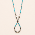 Prairie Loop Turquoise & Sterling Silver Native Pearl Necklace