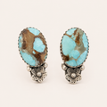 Prairie Blossom Turquoise Sterling Silver Earrings