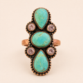 Desert Rose Turquoise & Copper Statement Ring