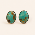 Prairie Sky Kingman Turquoise Sterling Silver Stud Earrings