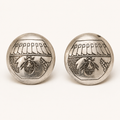 Prairie Honeybee Engraved Sterling Silver Stud Earrings