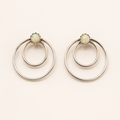 Prairie Glow Opal Sterling Silver Double Hoop Earrings