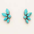 Prairie Bloom Kingman Turquoise Sterling Silver Earrings