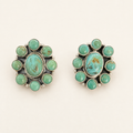 Sonoran Sunburst Turquoise Sterling Silver Earrings