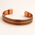 Prairie Laurel Engraved Copper Cuff Bracelet