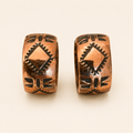 Prairie Sunburst Copper Half-Hoop Earrings