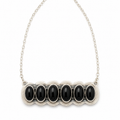 The Midnight Prairie Black Onyx Bar Necklace