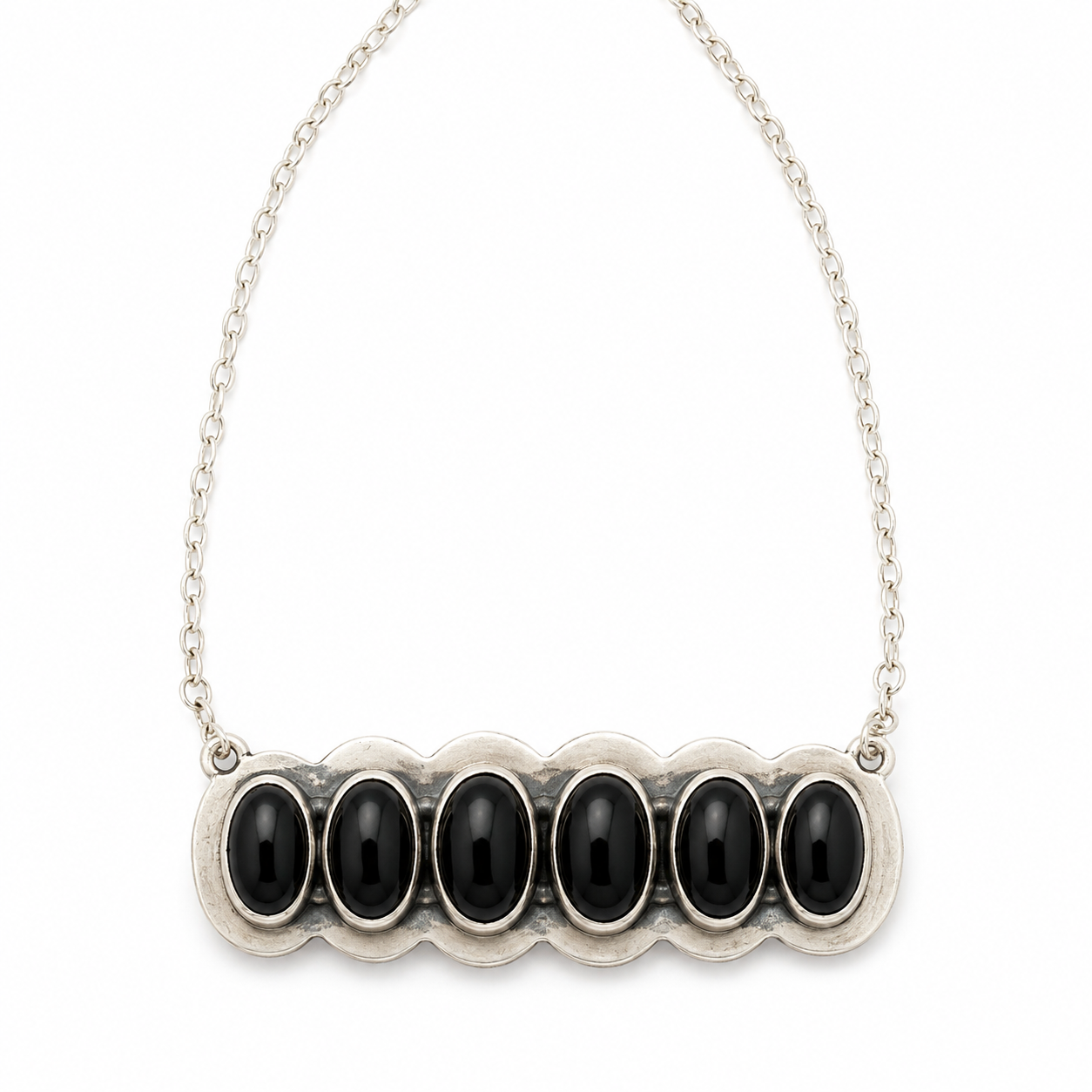 The Midnight Prairie Black Onyx Bar Necklace