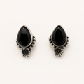 Midnight Blossom Zuni Black Onyx Stud Earrings