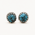 Desert Sky Zuni Prince Turquoise Sterling Silver Stud Earrings