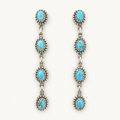 Prairie Cascade Sterling Silver Turquoise Drop Earrings