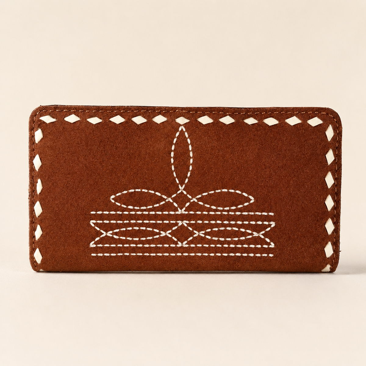 The Prairie Boot-Stitch Suede Wallet