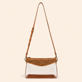 Turquoise Bloom Clear Stadium Crossbody Bag