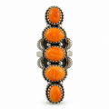 Prairie Sunset — Orange Spiny Oyster & Sterling Silver Ring