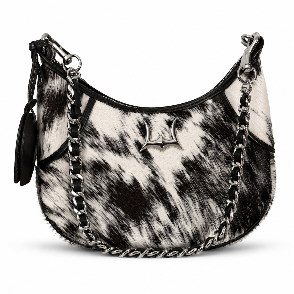 The Midnight Prairie Cowhide Convertible Hobo